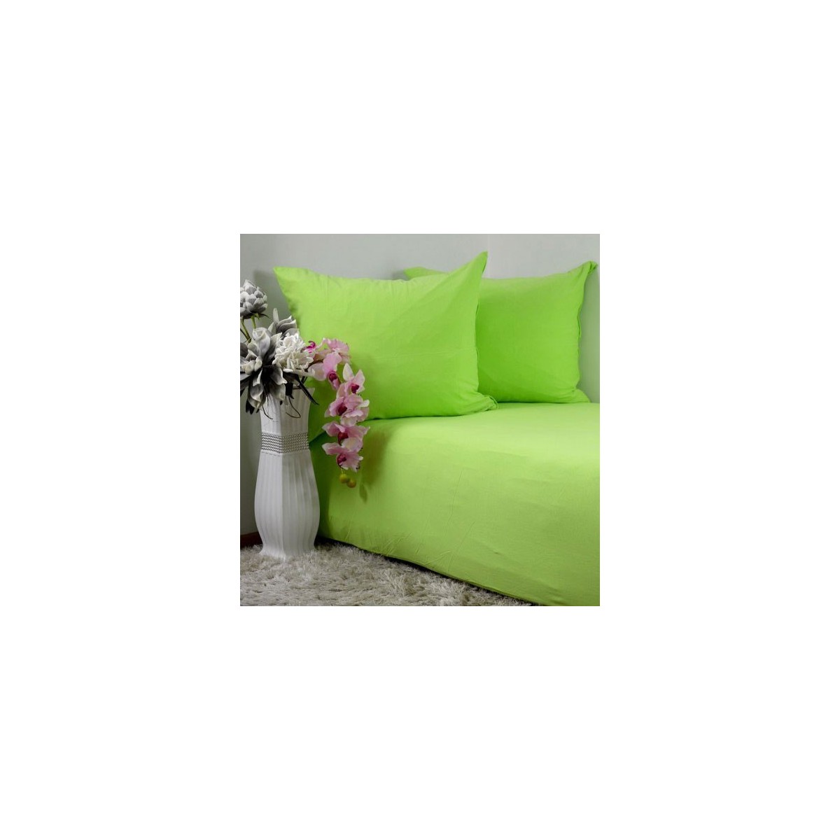 Poszewka na poduszkę 40x40 cm jersey zielona limonka 35