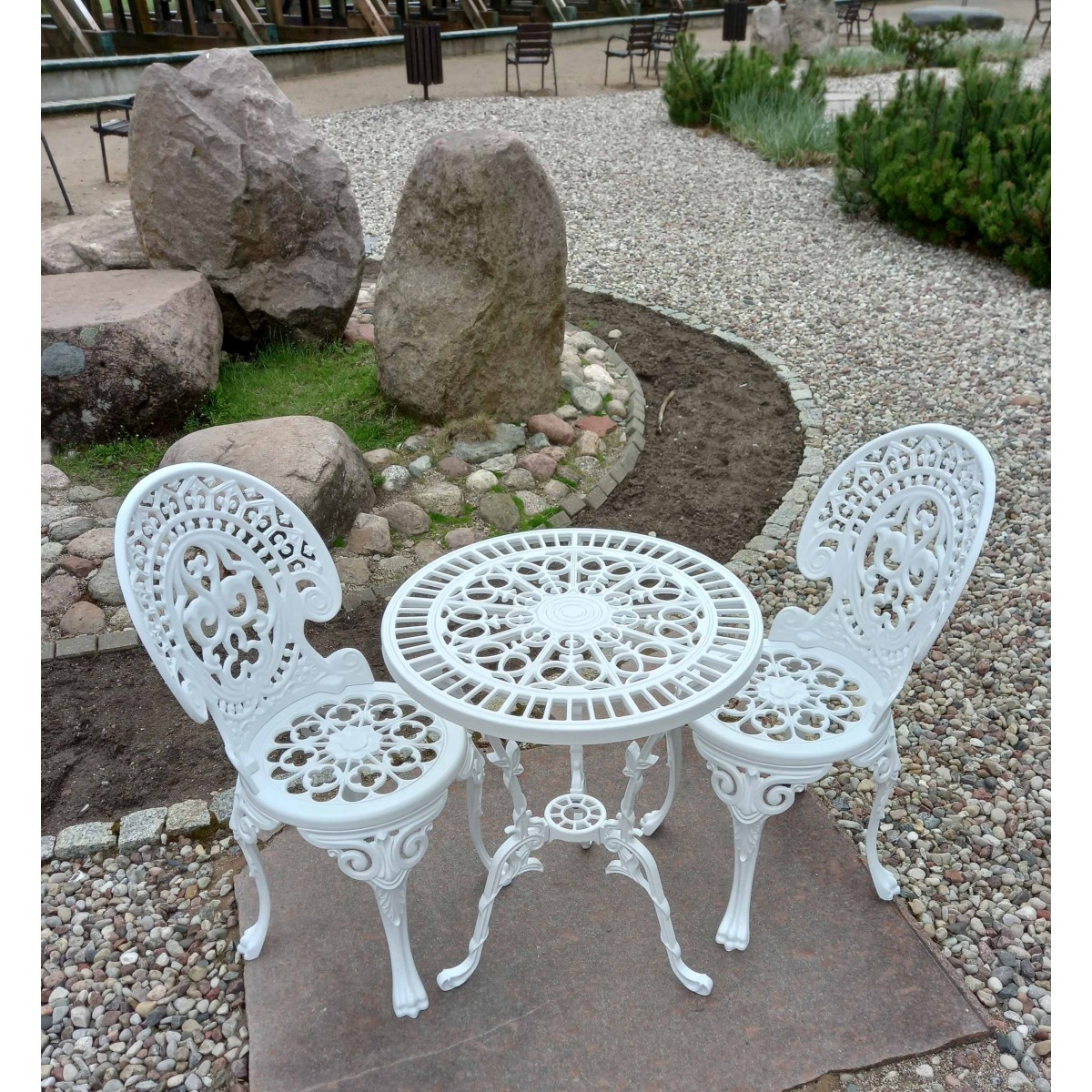 copy of Zestaw mebli ogrodowych żeliwnych stół 56,5cm + 2 krzesła