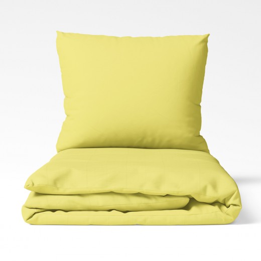 Pościel jersey 160x200 bawełna żółta bananowa 3