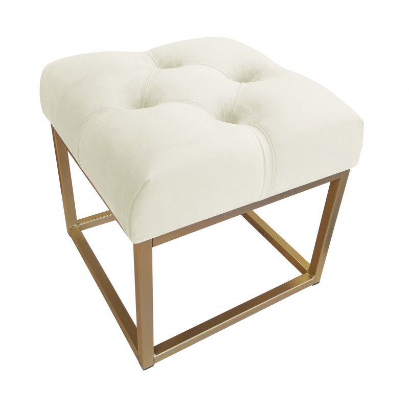 Pufa CHESTERFIELD LOFT ławka postawa złota MG50