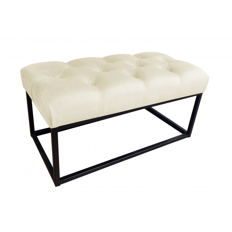 Ławka CHESTERFIELD LOFT MG50 pufa podnóżek metal