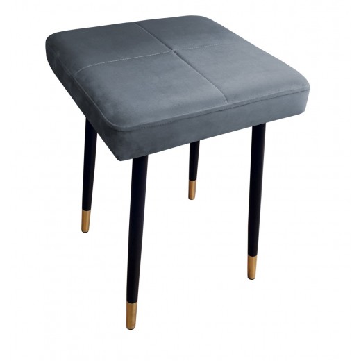 Taboret MAX BL14 szary podstawa czarna/złota