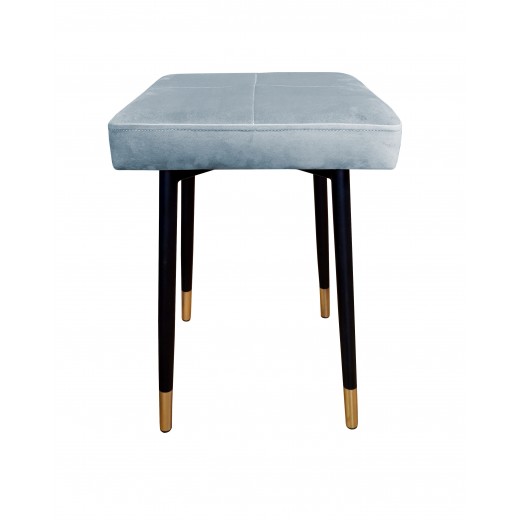 Taboret MAX BL06 szary błękit podstawa czarna/złota