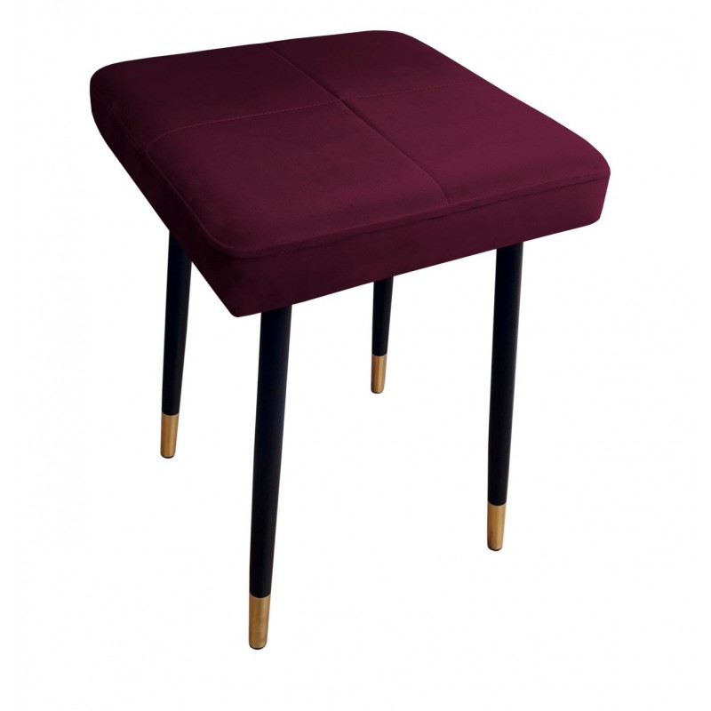 Taboret MAX MG02 śliwka podstawa czarna/złota