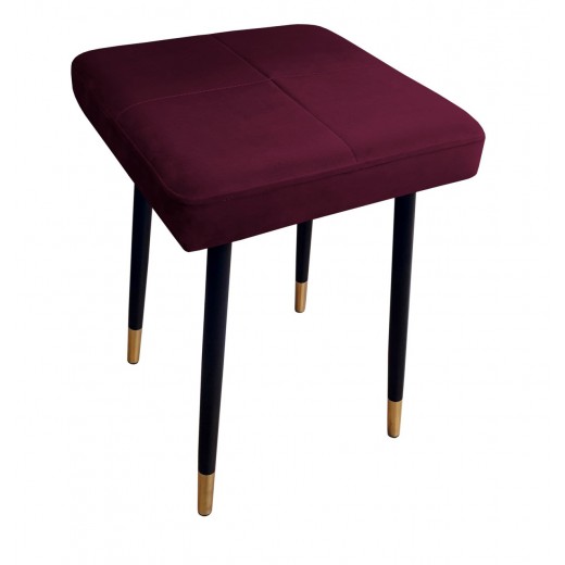 Taboret MAX MG02 śliwka podstawa czarna/złota