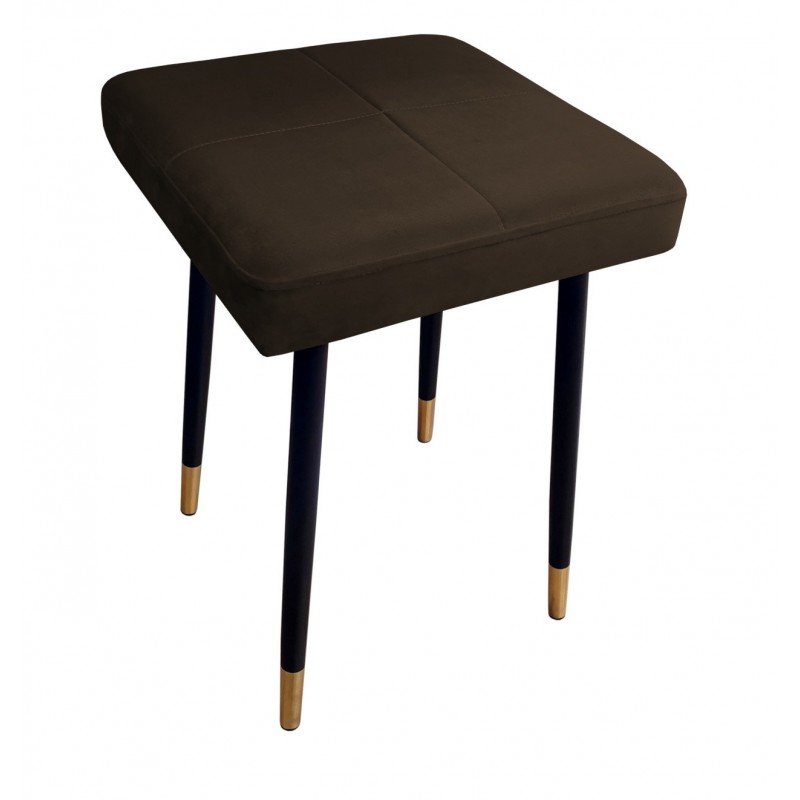 Taboret MAX MG05 brąz podstawa czarna/złota
