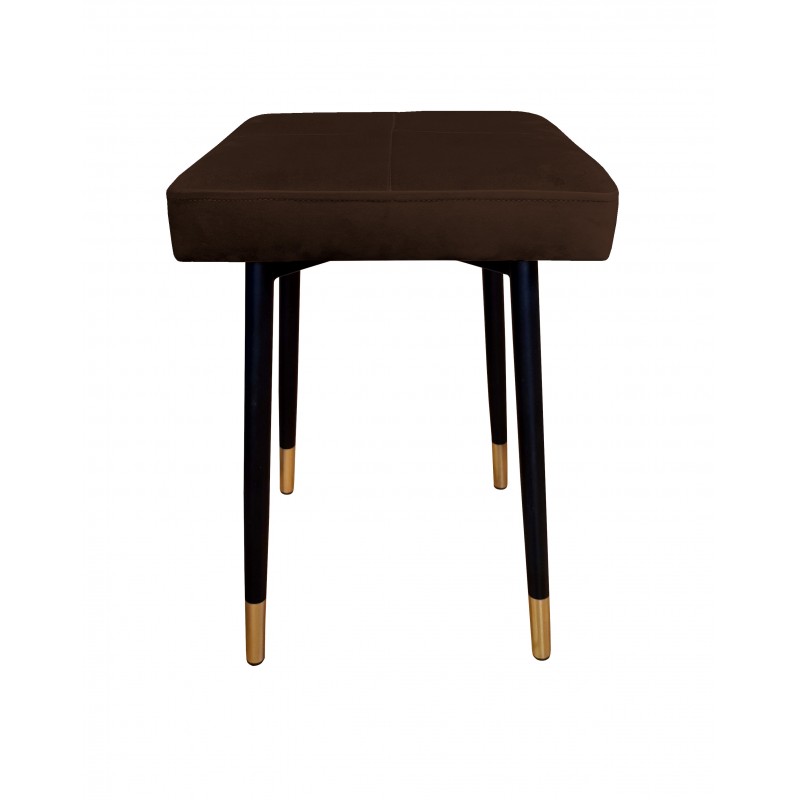 Taboret MAX MG05 brąz podstawa czarna/złota