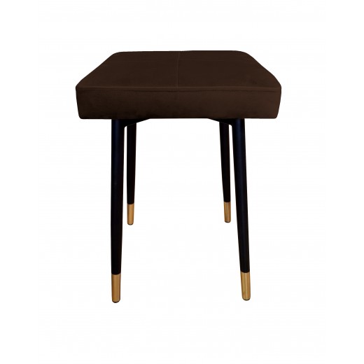 Taboret MAX MG05 brąz podstawa czarna/złota