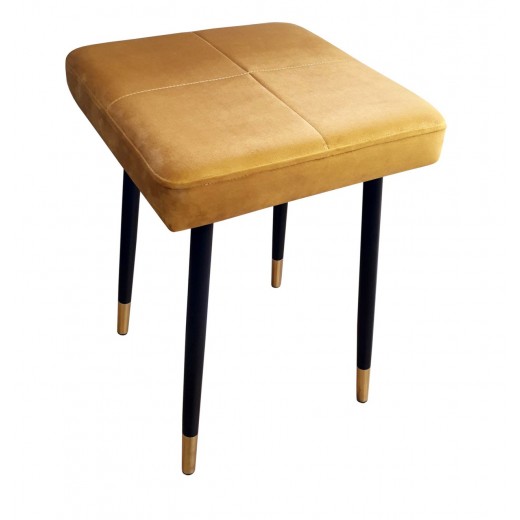 Taboret MAX MG15 miodowy podstawa czarna/złota