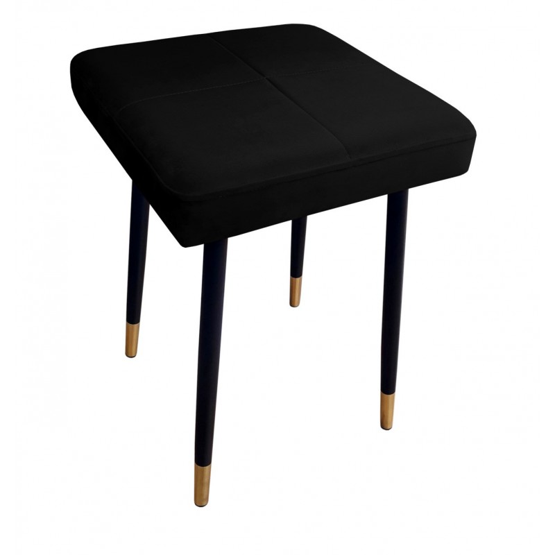 Taboret MAX MG19 czarny podstawa czarna/złota