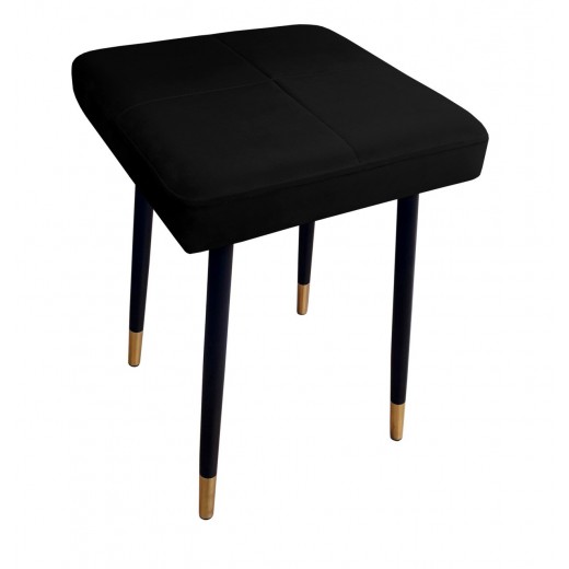 Taboret MAX MG19 czarny podstawa czarna/złota