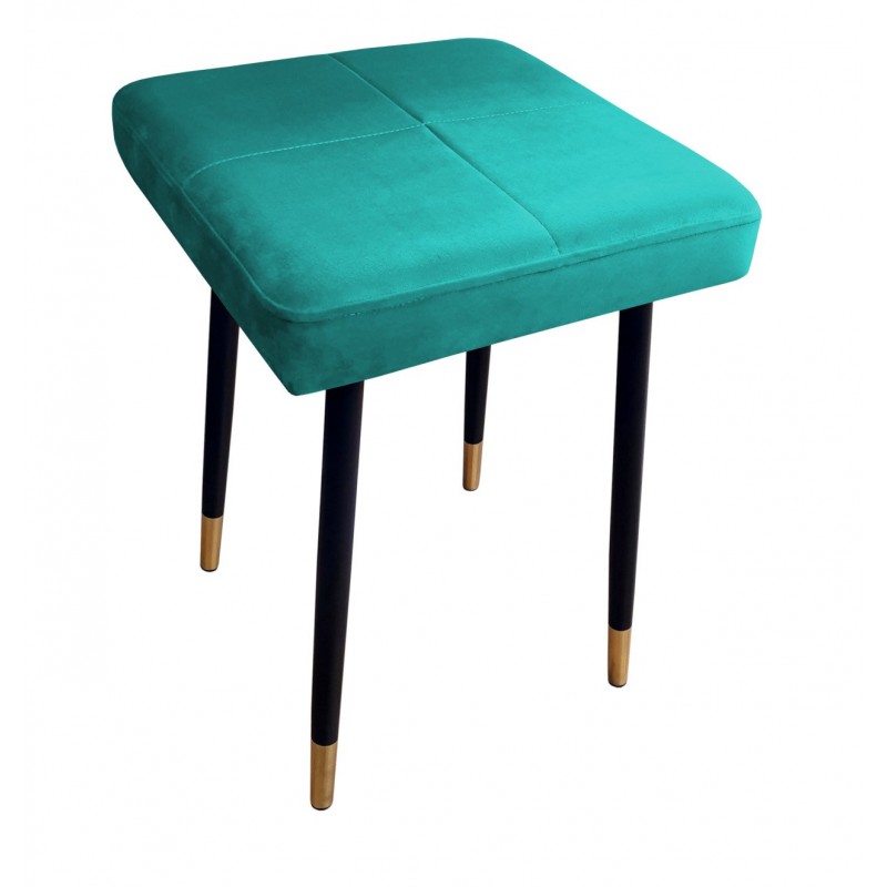 Taboret MAX MG20 turkus podstawa czarna/złota