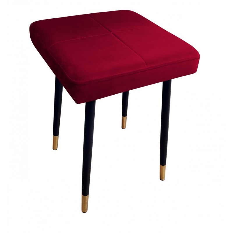 Taboret MAX MG31 czerwony podstawa czarna/złota