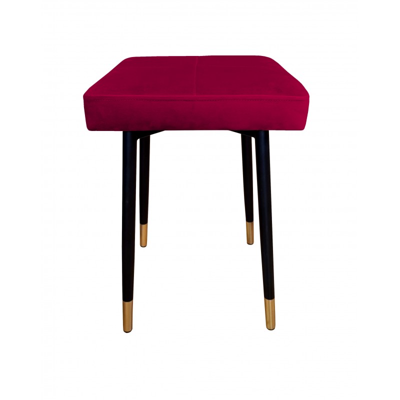 Taboret MAX MG31 czerwony podstawa czarna/złota