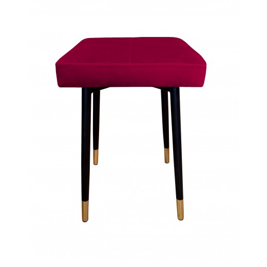 Taboret MAX MG31 czerwony podstawa czarna/złota