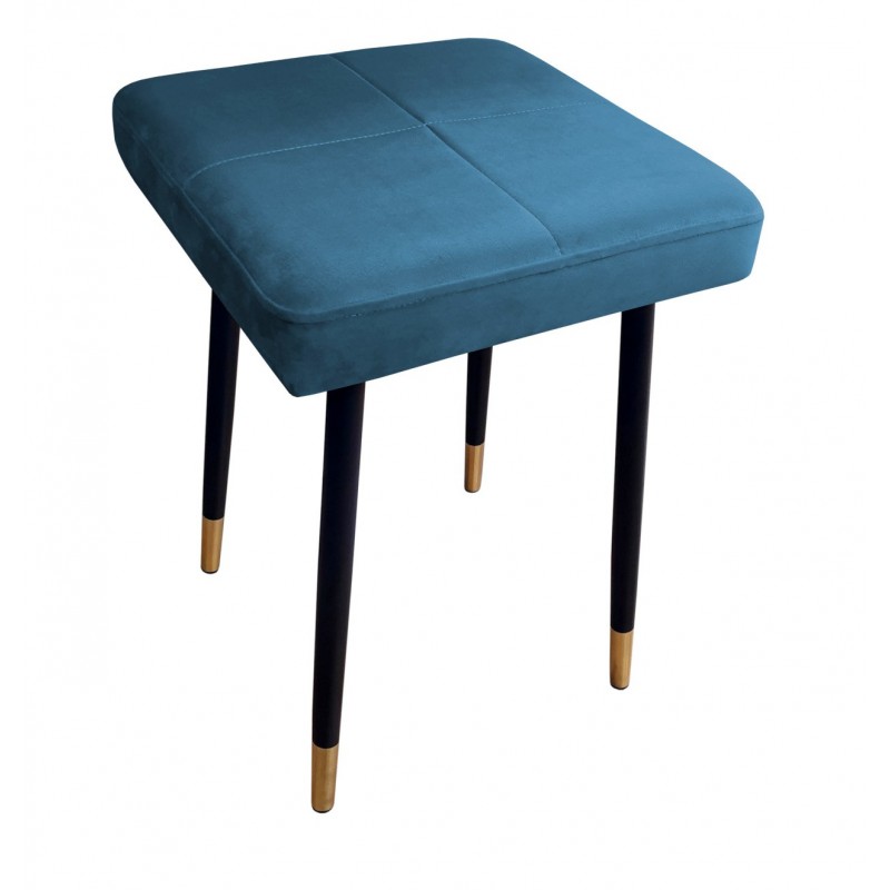 Taboret MAX MG33 niebieski podstawa czarna/złota