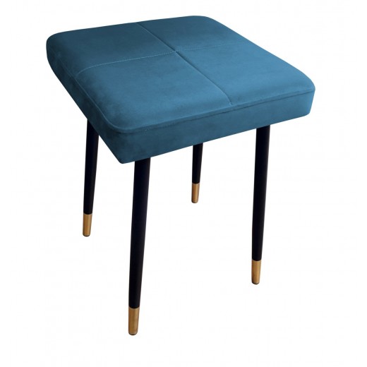 Taboret MAX MG33 niebieski podstawa czarna/złota