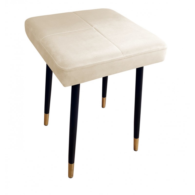 Taboret MAX MG50 kremowy podstawa czarna/złota