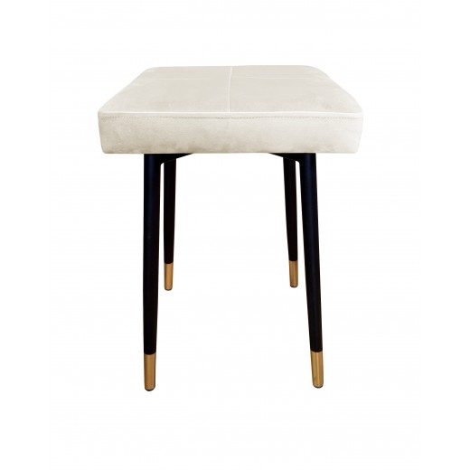 Taboret MAX MG50 kremowy podstawa czarna/złota