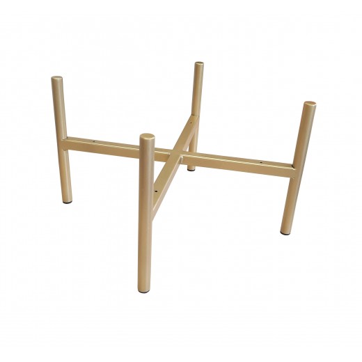Pufa OLA LOFT ławka podnóżek metal złota MG50