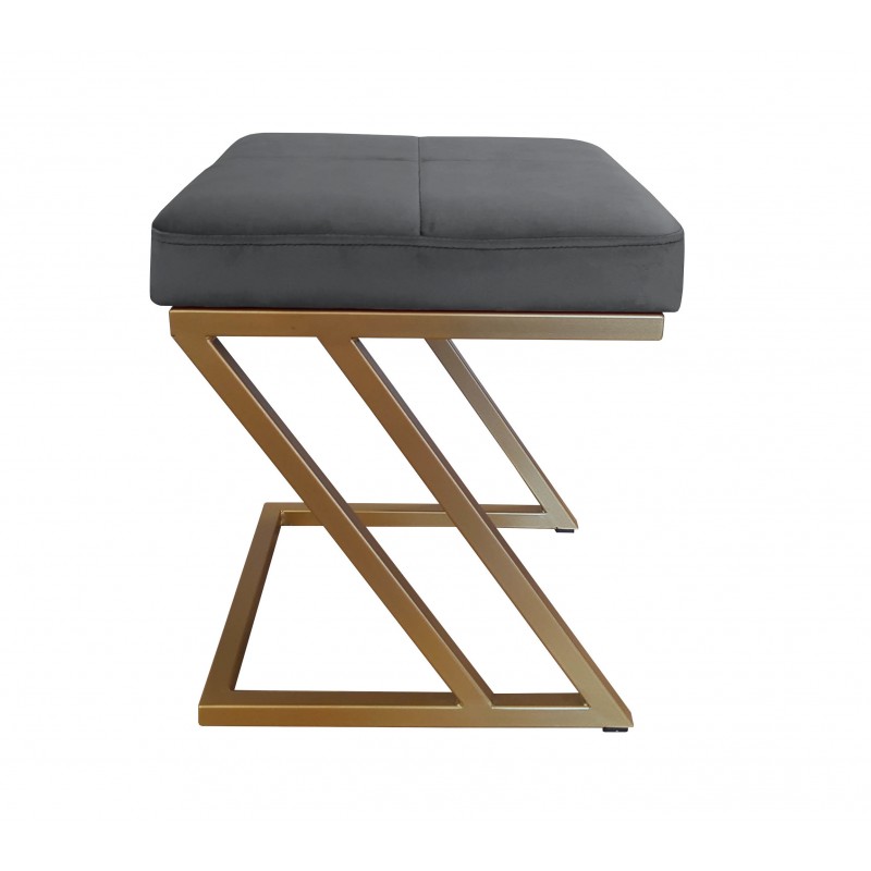 Pufa ZETA LOFT taboret podnóżek podstawa złota BL14