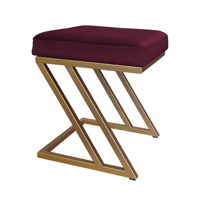 Pufa ZETA LOFT taboret podnóżek podstawa złota MG02