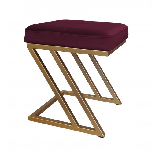 Pufa ZETA LOFT taboret podnóżek podstawa złota MG02