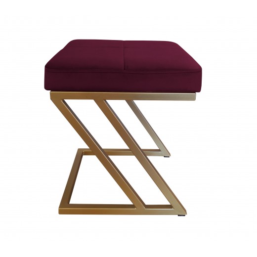 Pufa ZETA LOFT taboret podnóżek podstawa złota MG02