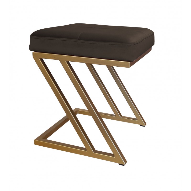 Pufa ZETA LOFT taboret podnóżek podstawa złota MG05