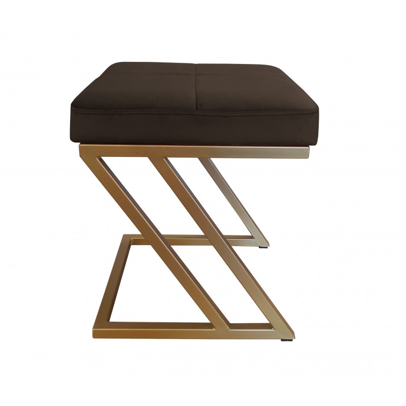 Pufa ZETA LOFT taboret podnóżek podstawa złota MG05