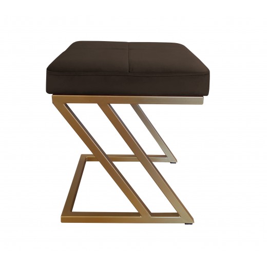 Pufa ZETA LOFT taboret podnóżek podstawa złota MG05