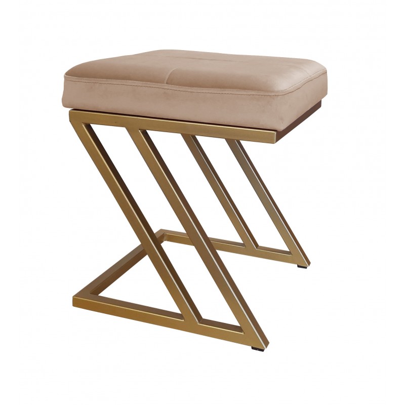 Pufa ZETA LOFT taboret podnóżek podstawa złota MG06