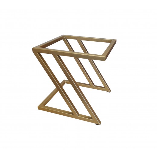 Pufa ZETA LOFT taboret podnóżek podstawa złota MG06