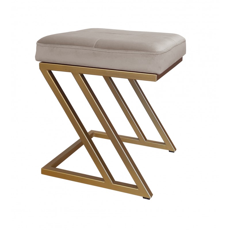 Pufa ZETA LOFT taboret podnóżek podstawa złota MG09