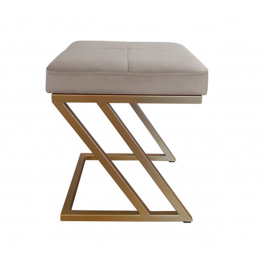 Pufa ZETA LOFT taboret podnóżek podstawa złota MG09