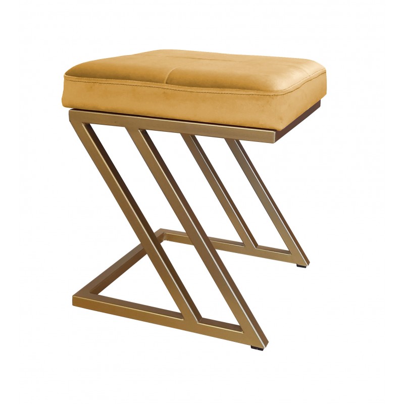 Pufa ZETA LOFT taboret podnóżek podstawa złota MG15
