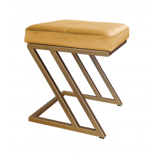 Pufa ZETA LOFT taboret podnóżek podstawa złota MG15