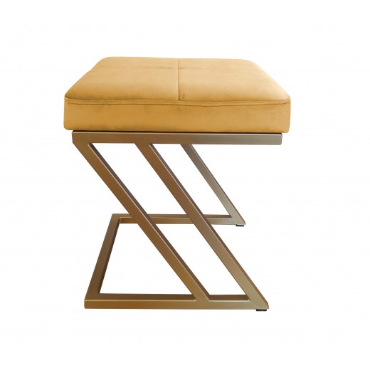 Pufa ZETA LOFT taboret podnóżek podstawa złota MG15