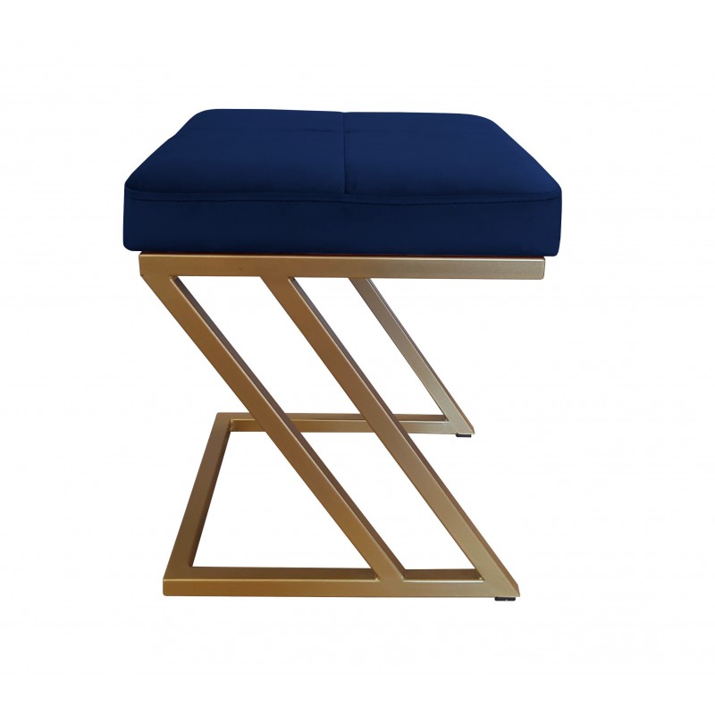 Pufa ZETA LOFT taboret podnóżek podstawa złota MG16