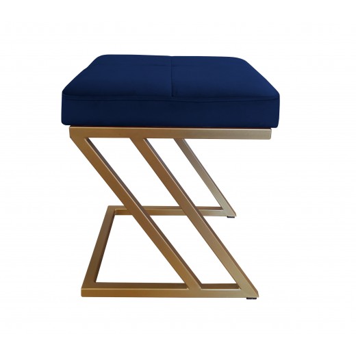Pufa ZETA LOFT taboret podnóżek podstawa złota MG16