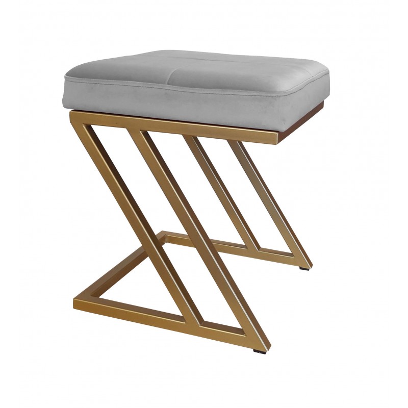 Pufa ZETA LOFT taboret podnóżek podstawa złota MG17