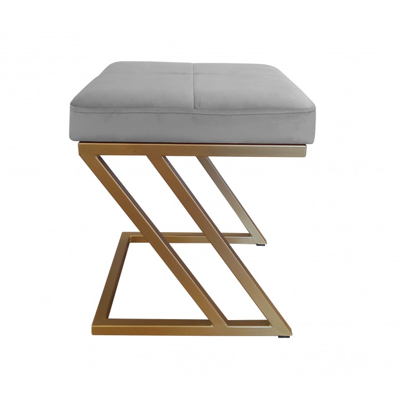 Pufa ZETA LOFT taboret podnóżek podstawa złota MG17