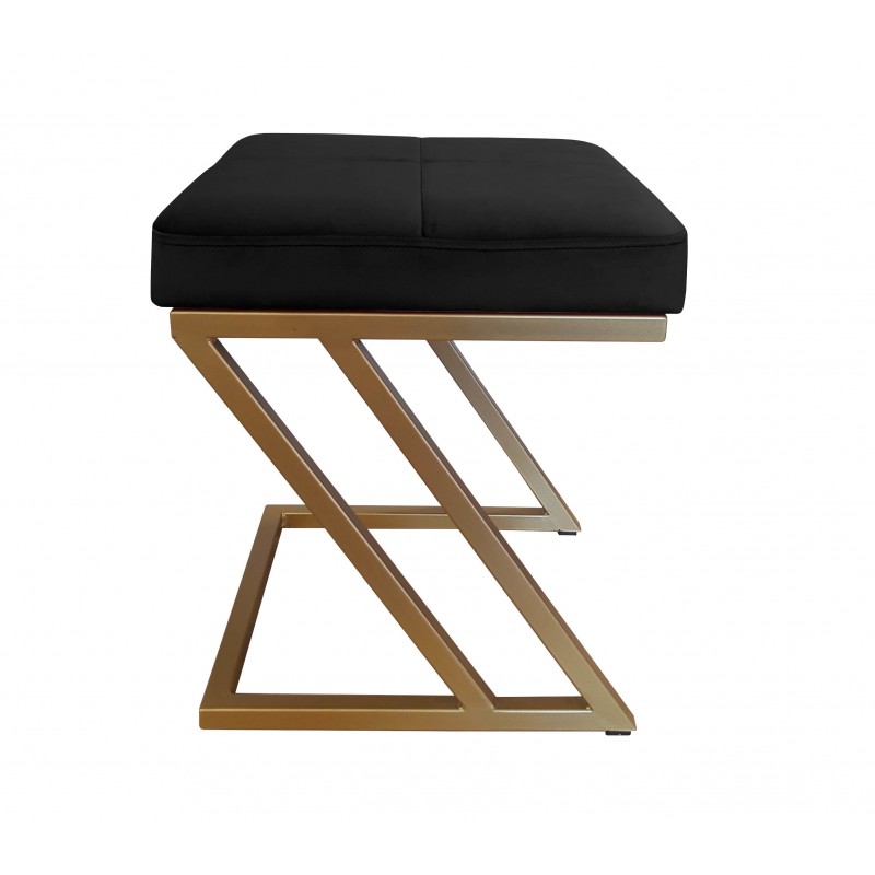 Pufa ZETA LOFT taboret podnóżek podstawa złota MG19