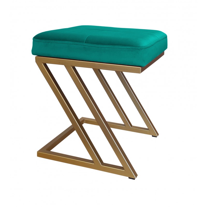 Pufa ZETA LOFT taboret podnóżek podstawa złota MG20