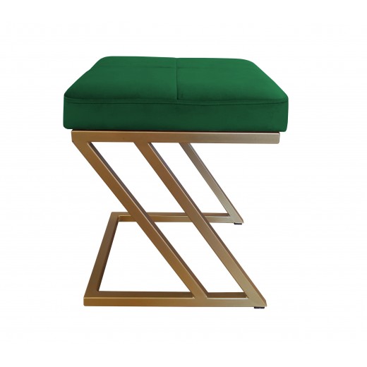 Pufa ZETA LOFT taboret podnóżek podstawa złota MG25