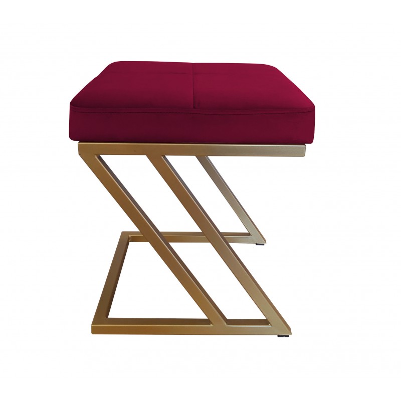Pufa ZETA LOFT taboret podnóżek podstawa złota MG31
