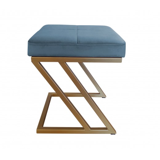 Pufa ZETA LOFT taboret podnóżek podstawa złota MG33
