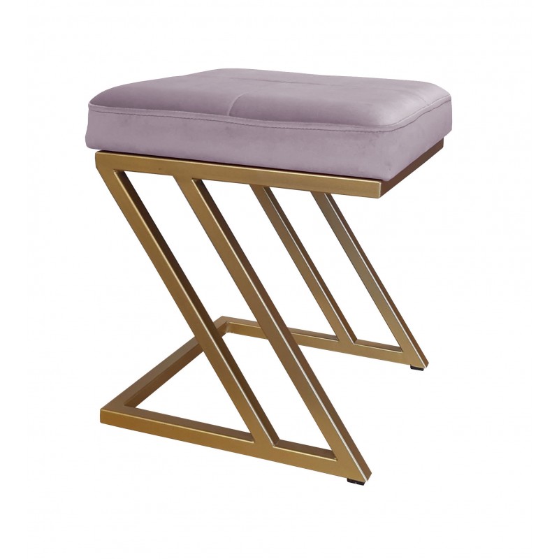 Pufa ZETA LOFT taboret podnóżek podstawa złota MG55