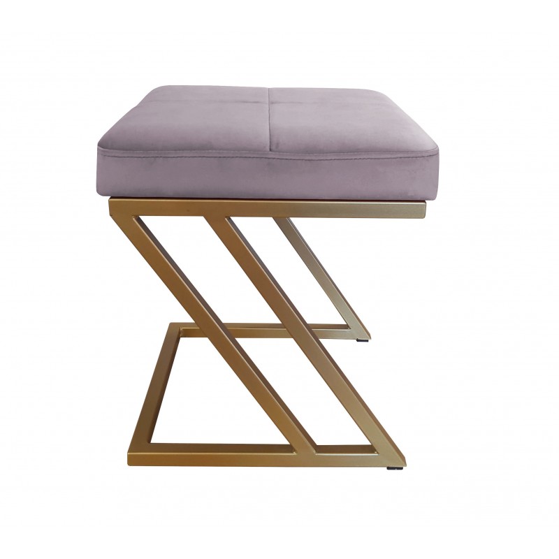 Pufa ZETA LOFT taboret podnóżek podstawa złota MG55