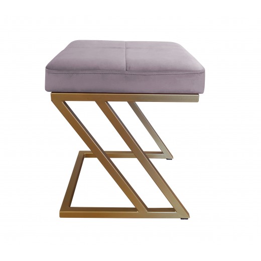 Pufa ZETA LOFT taboret podnóżek podstawa złota MG55